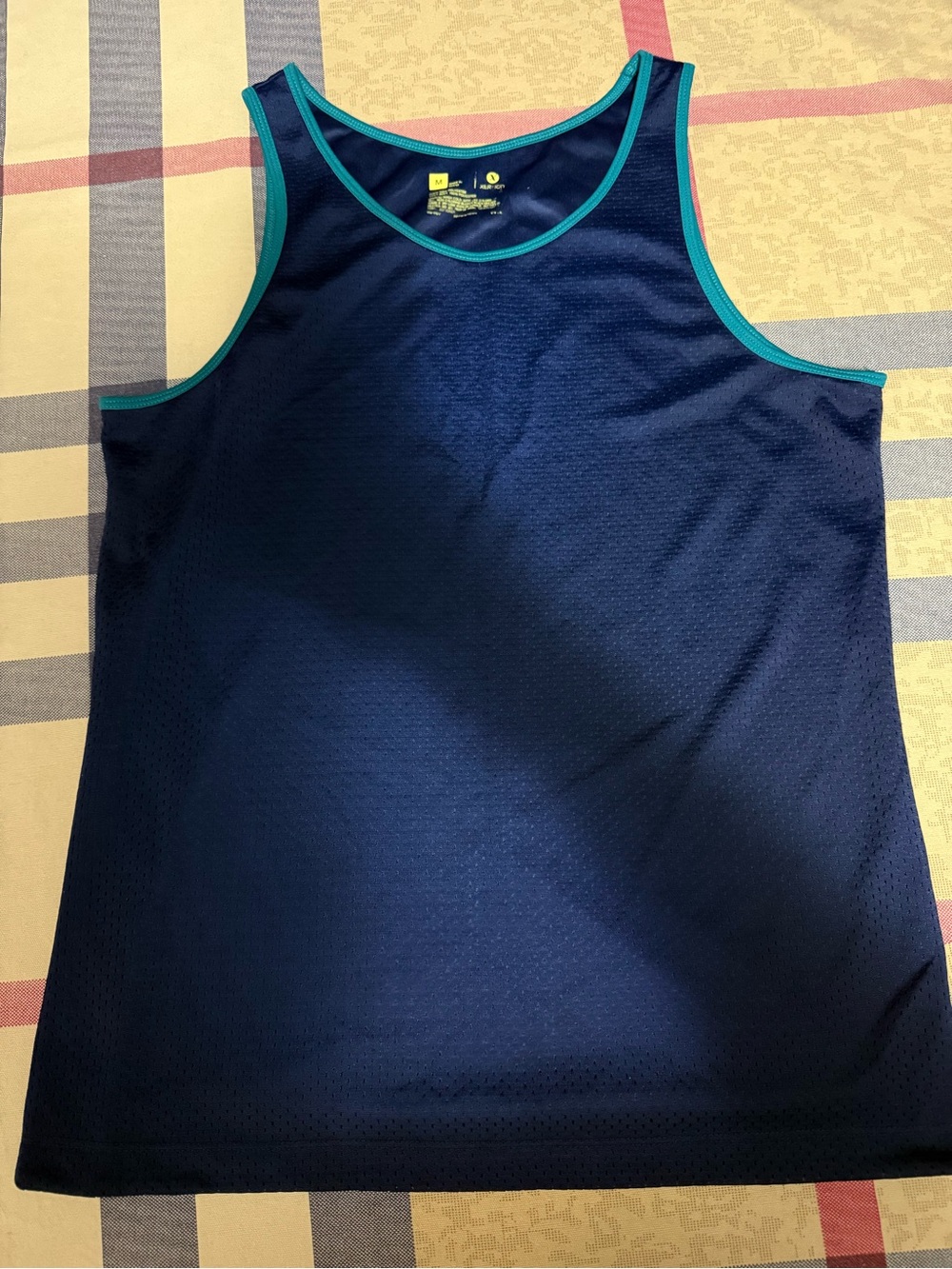 Xersion Men's Navy Tank with Teal Trim (M)